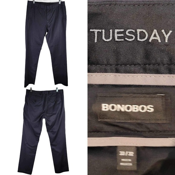 Bonobos Other - Bonobos Pants Men's 33x32 Blue Tuesday Straight Leg Twill Chino Cotton